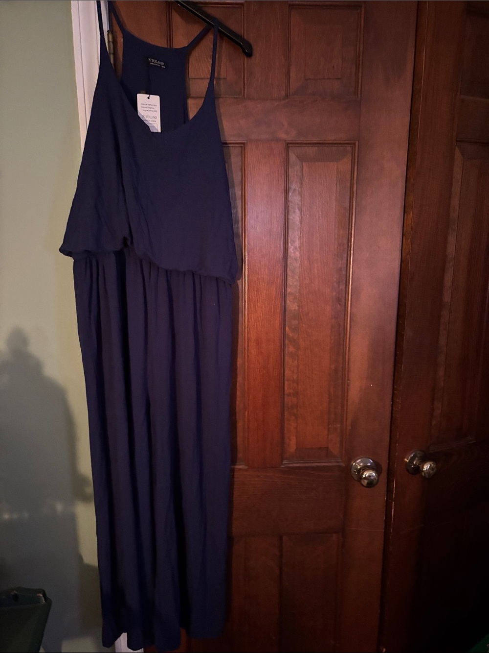 Navy Sleeveless Jumpsuit.